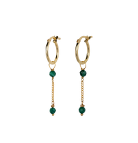 Oorbellen Elise - Malachiet, Phophosiderite & Lapis Lazuli
